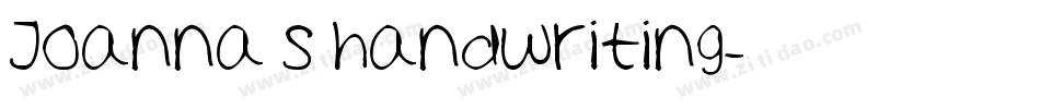 Joanna s handwriting字体转换